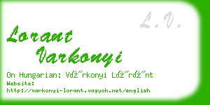lorant varkonyi business card